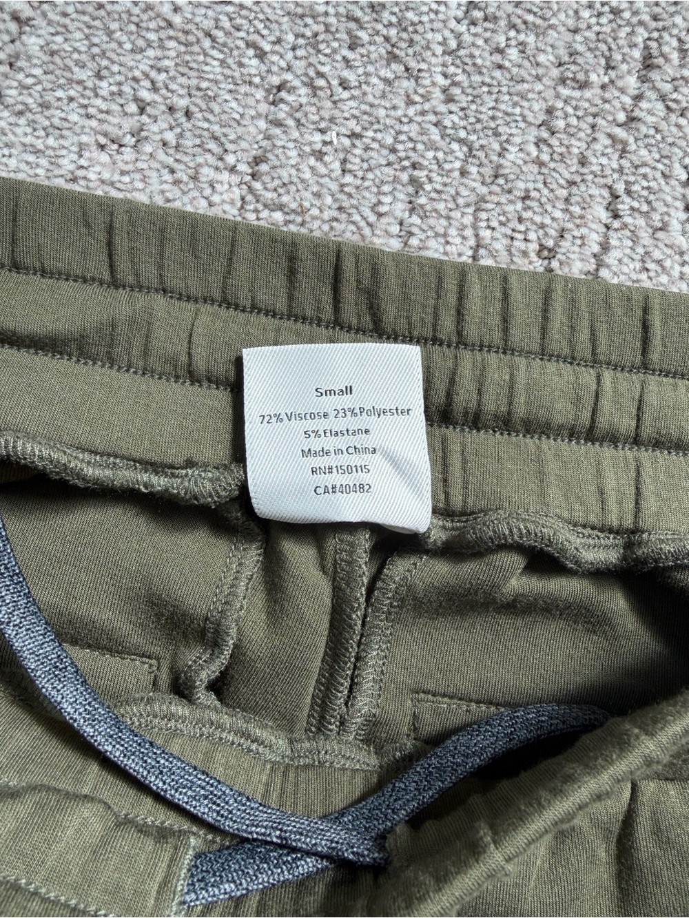 Varley Kids Olive Green Drawstring Joggers